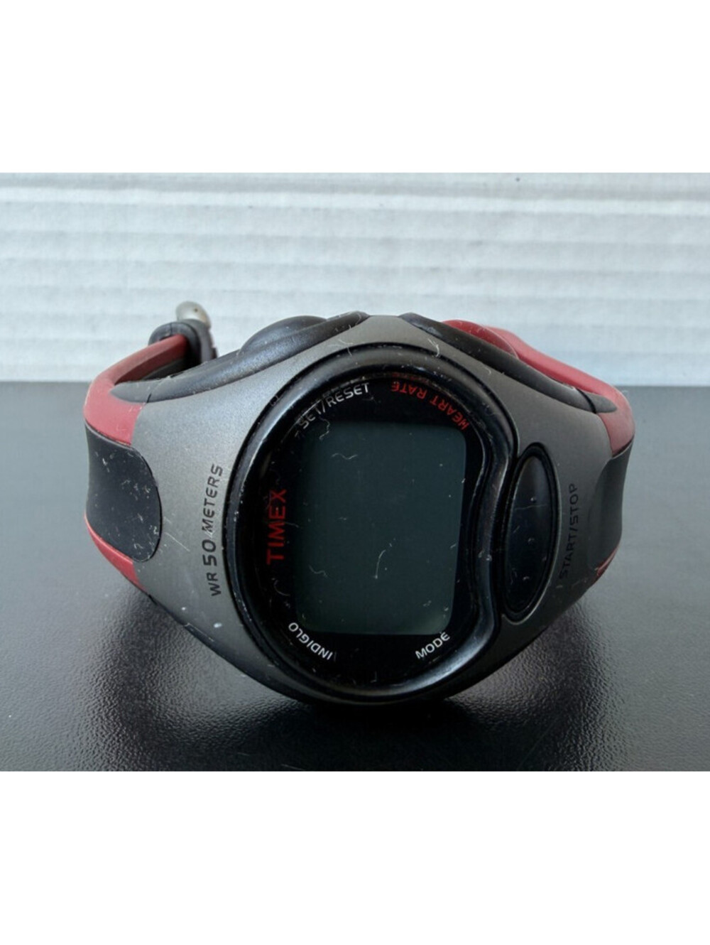 TIMEX 585 Digital Watch *NEEDS BATTERY* Heart Rate Monitor Indiglo Wr 50m